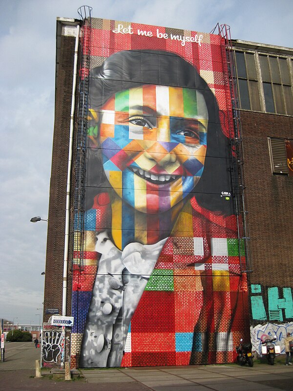 Mural de Anne Frank por Eduardo Kobra